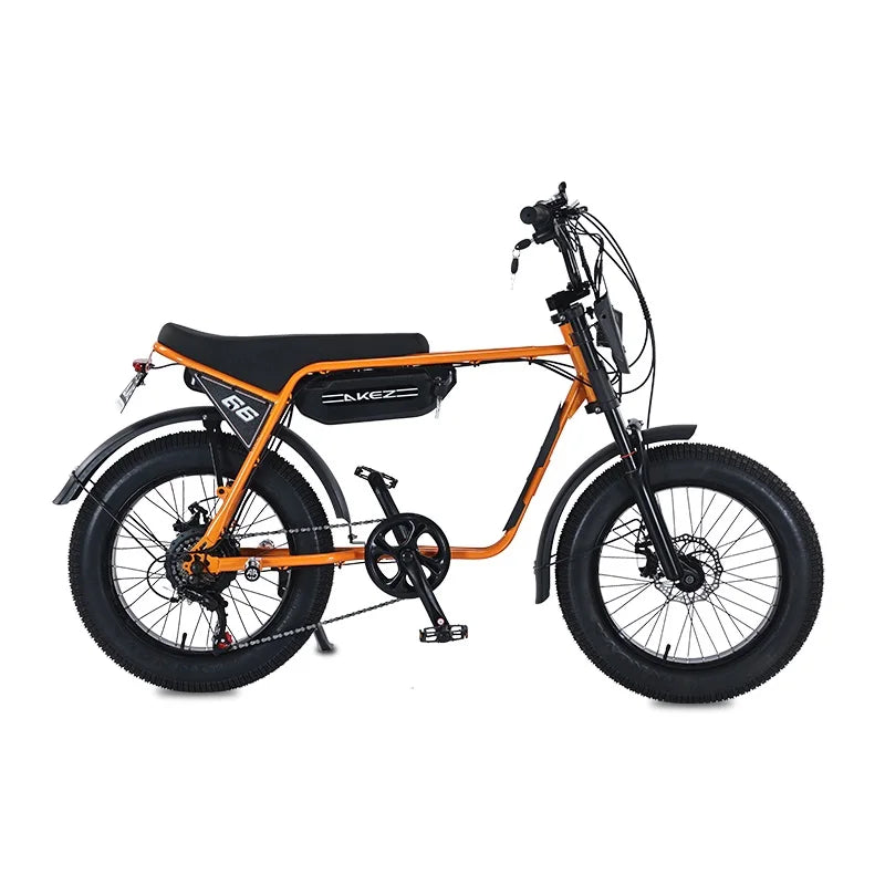 Vintage Moped Style 20" Wheel Fatbike Fat Tire Ebike Electric Hybrid Bike 45 km h Electric Bicycle Cruiser in EU USA Warehouse