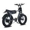 Vintage Moped Style 20" Wheel Fatbike Fat Tire Ebike Electric Hybrid Bike 45 km h Electric Bicycle Cruiser in EU USA Warehouse