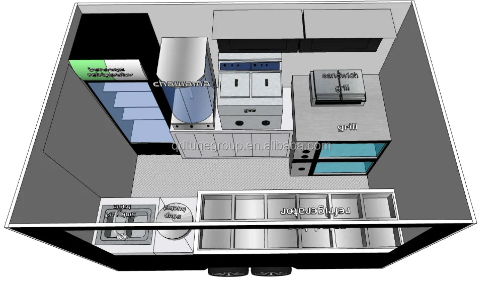 Best Selling Stainless Steel Mobile Food Truck Trailer Hot Dog Food Kiosk for Sale