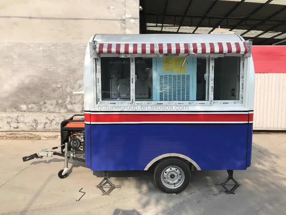 Best Selling Stainless Steel Mobile Food Truck Trailer Hot Dog Food Kiosk for Sale
