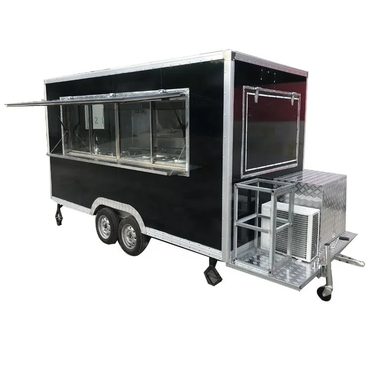 Best Selling Stainless Steel Mobile Food Truck Trailer Hot Dog Food Kiosk for Sale