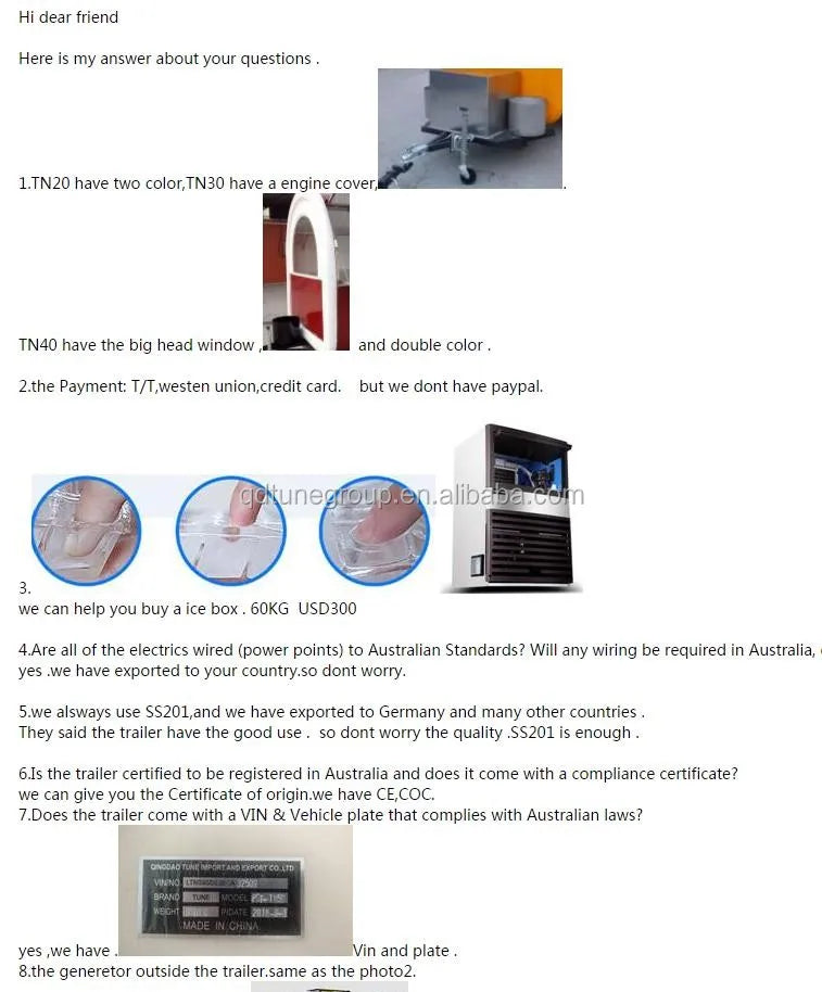 Best Selling Stainless Steel Mobile Food Truck Trailer Hot Dog Food Kiosk for Sale