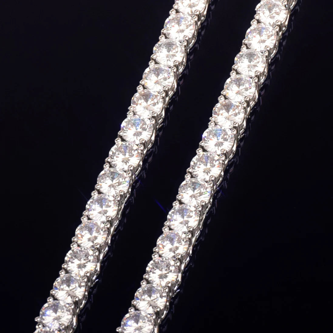 CUC Gold Color Tennis Chain 5mm 6mm 10mm One Row AAA Zircon Iced Out Necklace Link For Men Women Hip Hop Jewelry