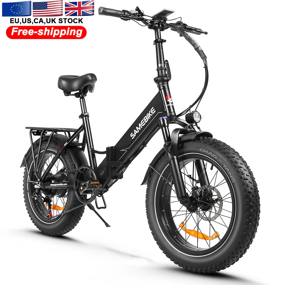 EU STOCK Duty Free  20 Inch Fat Tire Folding Electric Moped Bike 48V 750W Bicycle Electric Bike