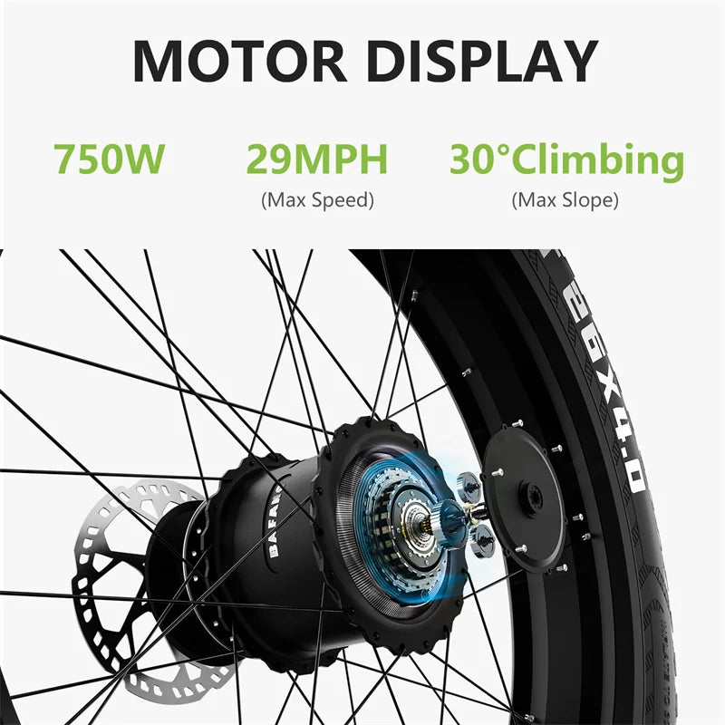 Electric Bicycle Road Moped With Pedals E-Bike Electric City E Dirt E-Moped 26X4.00 Road Bike Fat Tires