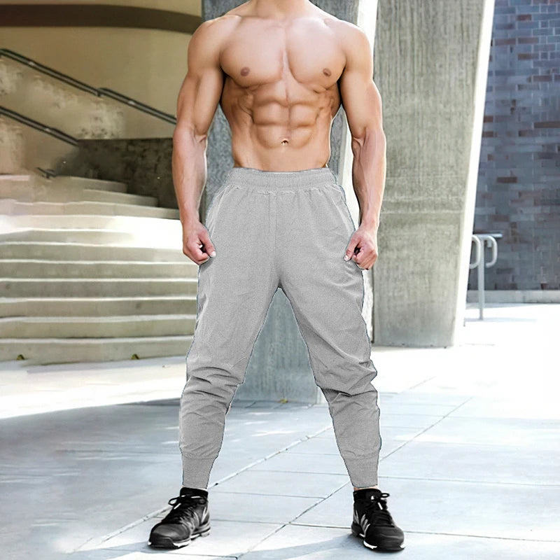 Mens Joggers Pants Summer Fashion Sweatpants Streetwear Fitness Tracksuit Jogging Pants Men Gym Clothing Muscle Sports Trousers