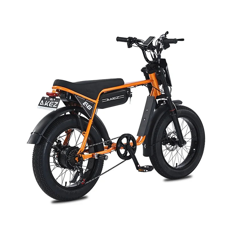 Vintage Moped Style 20" Wheel Fatbike Fat Tire Ebike Electric Hybrid Bike 45 km h Electric Bicycle Cruiser in EU USA Warehouse