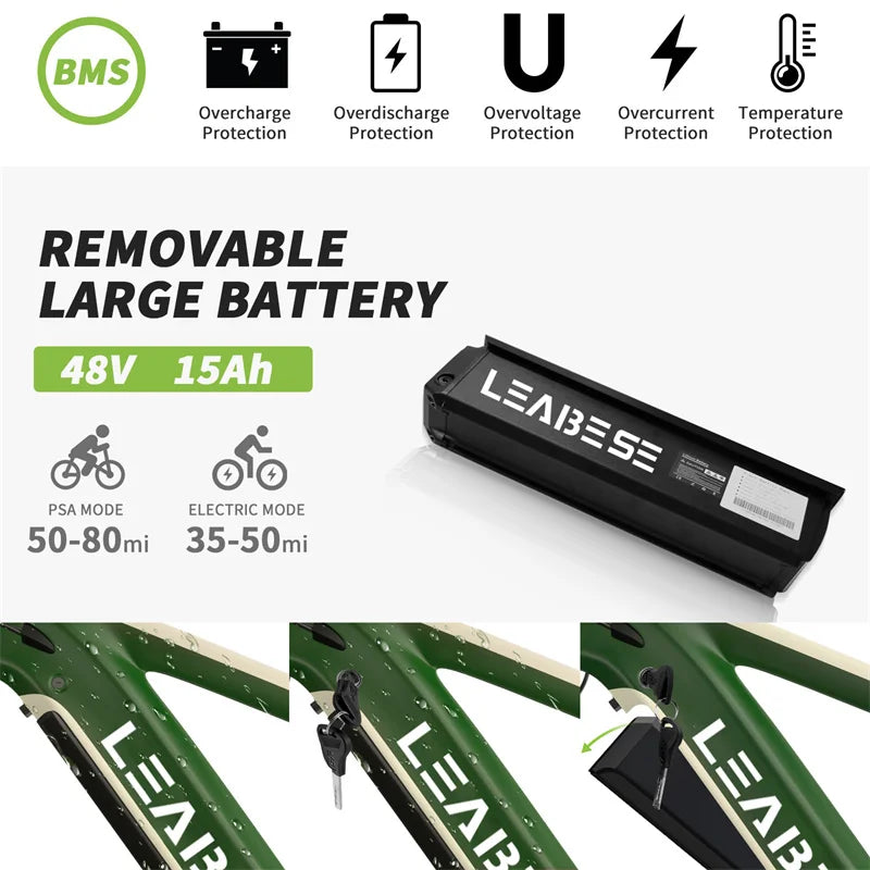 Electric Bicycle Road Moped With Pedals E-Bike Electric City E Dirt E-Moped 26X4.00 Road Bike Fat Tires