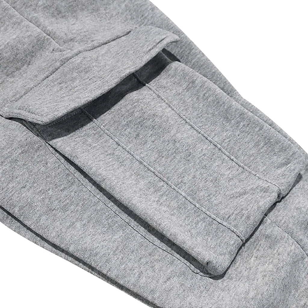 2025 Mens Sweatpants Straight Fit Joggers For Sports And Streetwear Loose Oversized Drawstring Long Pants Men Multi-Pocket Pants