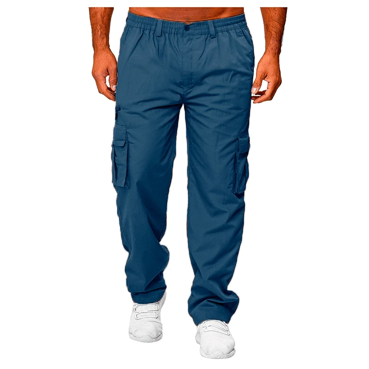 New Autumn Men's Sport Pants Casual Knitted Trousers With Zipper Pockets Solid Color Jogger pants Male pantalon chandal hombre