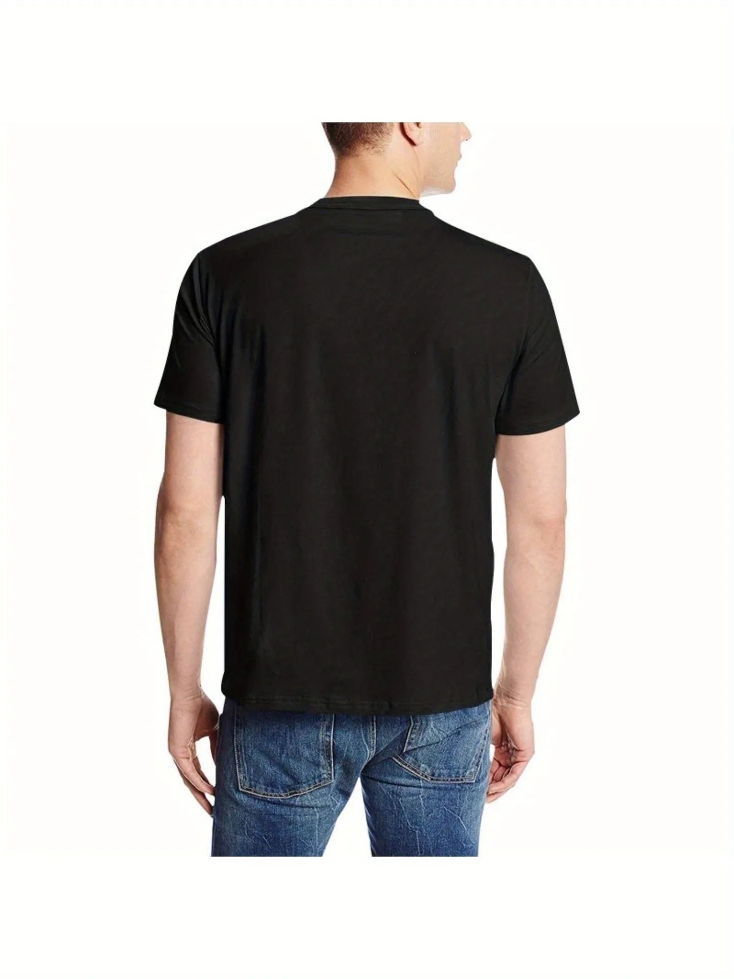 Men's Black Crew Neck T-Shirt Six Seven Graphic T-Shirt S-3XL Birthday T-Shirt Funny Gifts for Men WHX 180g