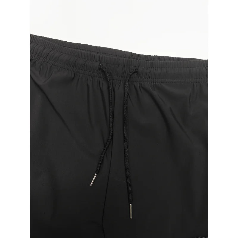 3 Pack Men's High Stretch Jogging Pants Zippered Pockets Drawstring Waist Solid Tracksuit Fishing Man Joggers Straight Trousers