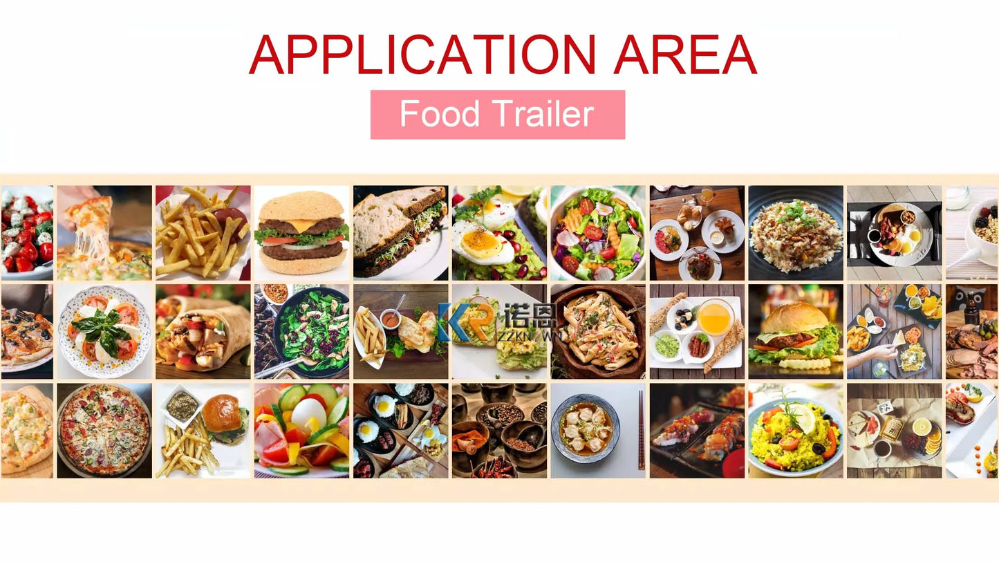 Customized CE Certified Fully Equipped Fast Food Cars Truck Mobile Kitchen USA Standard  Food Trailer for Sale