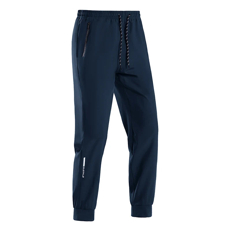 Joggers Man Breathable Quick Dry Sports Pants Spring Summer Drawstring Jogger Pants Men Sweatpants Fashion Casual Stretch Pants
