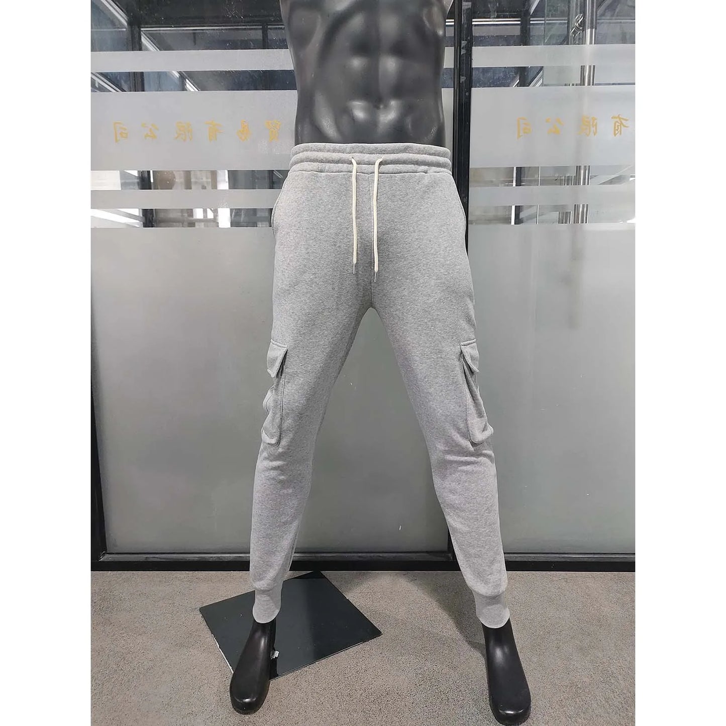 2025 Mens Sweatpants Straight Fit Joggers For Sports And Streetwear Loose Oversized Drawstring Long Pants Men Multi-Pocket Pants