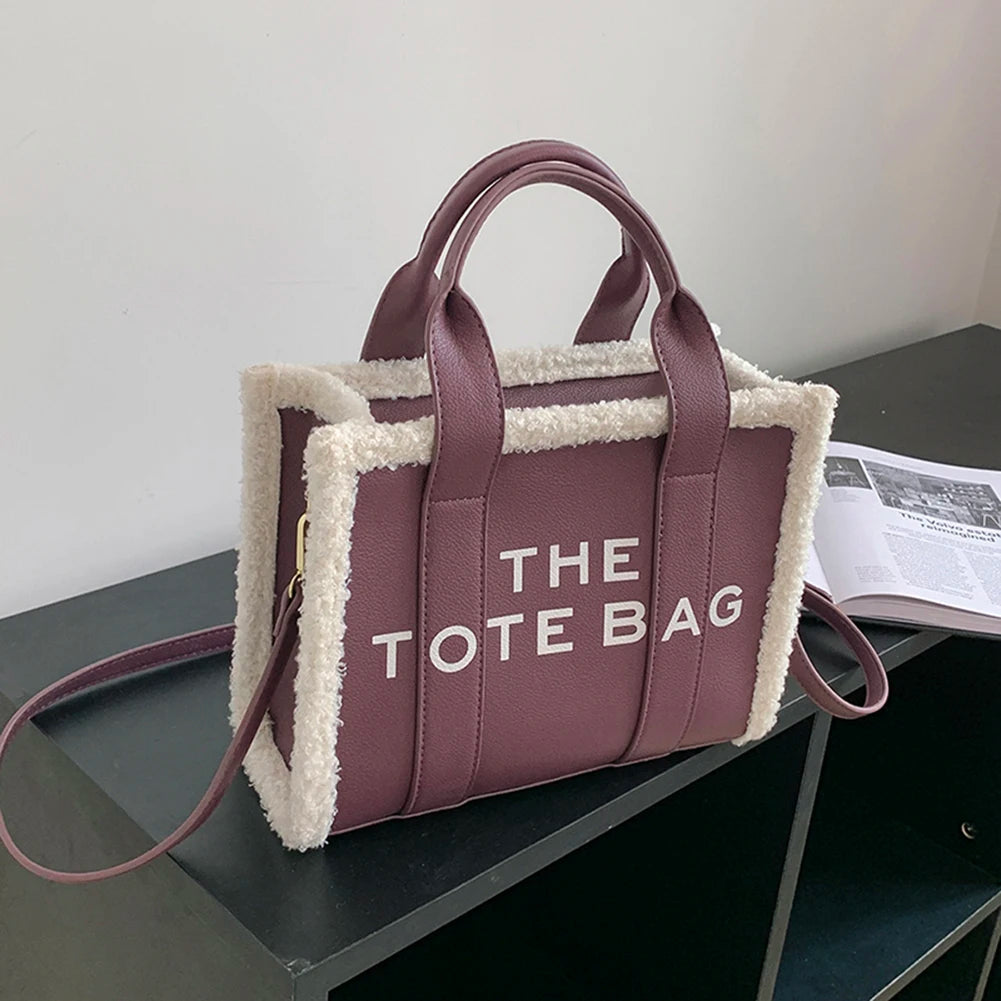 PU Leather Commute Bag Fashion Letter Square Bags Casual Soft for Girls Shopping