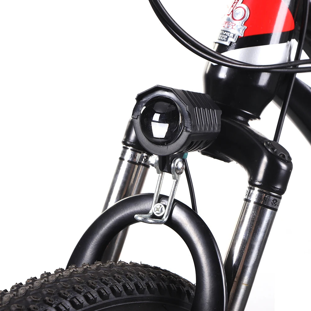 Ebike E-Bike 36V 48V 60V 80V Electric Bicycle Light with Horn Waterproof Scooters Motorcycle Headlight Horn Set Front Headlight