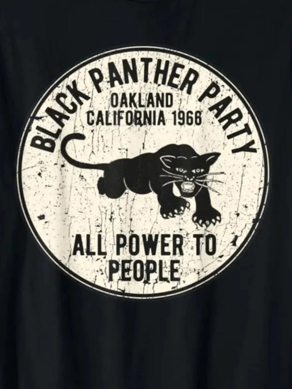 1966 Oakland, California Black Panther Party Men's Summer Short Sleeve Crew Neck Casual T-Shirt