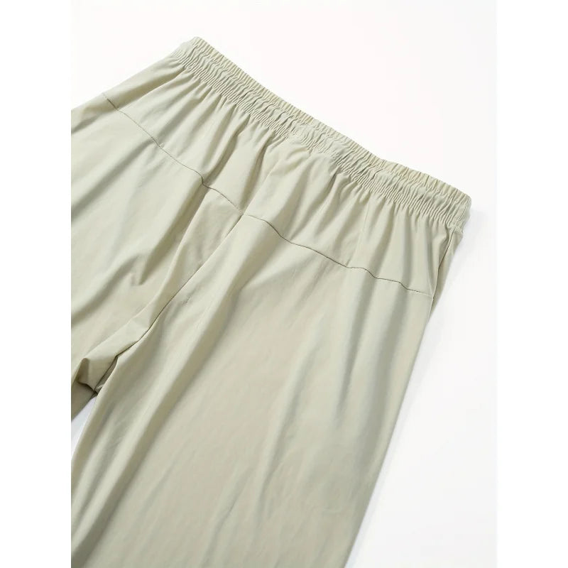 Men Gift Baggy Pants 3pc Men's Casual Sports Ice Silk Breathable Refreshing Elastic Quick-Drying Sports Fishing Gray Man Jogger