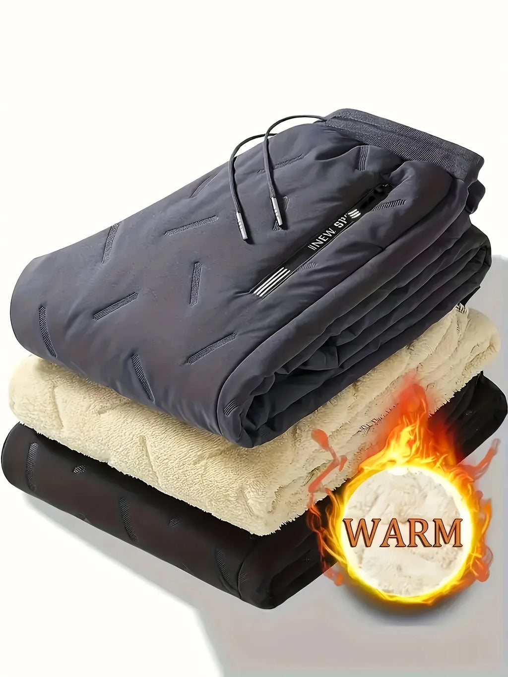 Baggy Pants Men Men's Warm Fleece Lining Winter Trousers Heavy Insulated Outdoor Hiking Camping Funny Clothes Training Man Gym