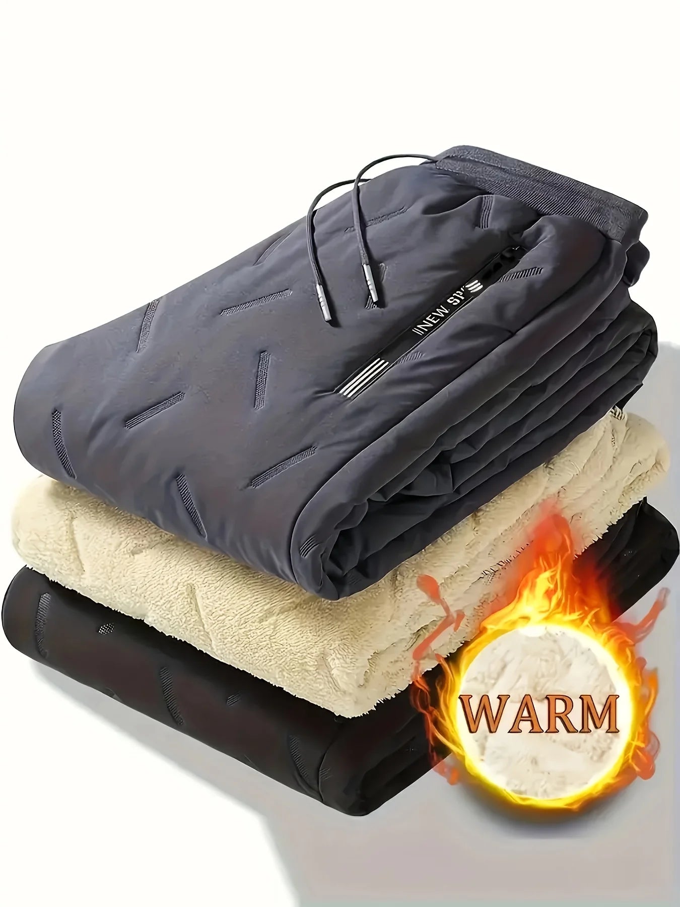 Baggy Pants Men Men's Warm Fleece Lining Winter Trousers Heavy Insulated Outdoor Hiking Camping Funny Clothes Training Man Gym