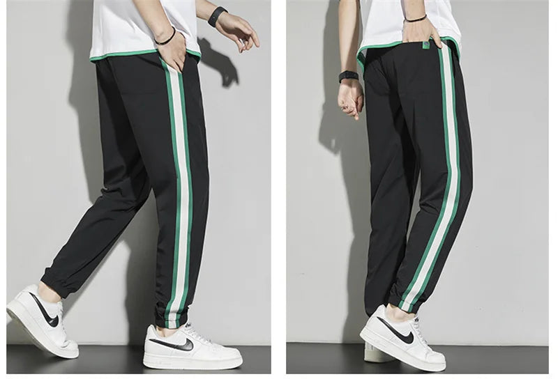 Joggers Streetwear Casual Side Stripe Pants Mens Fitness Sportswear Bottoms Loose Sweatpants Gyms Trousers Track pantalones