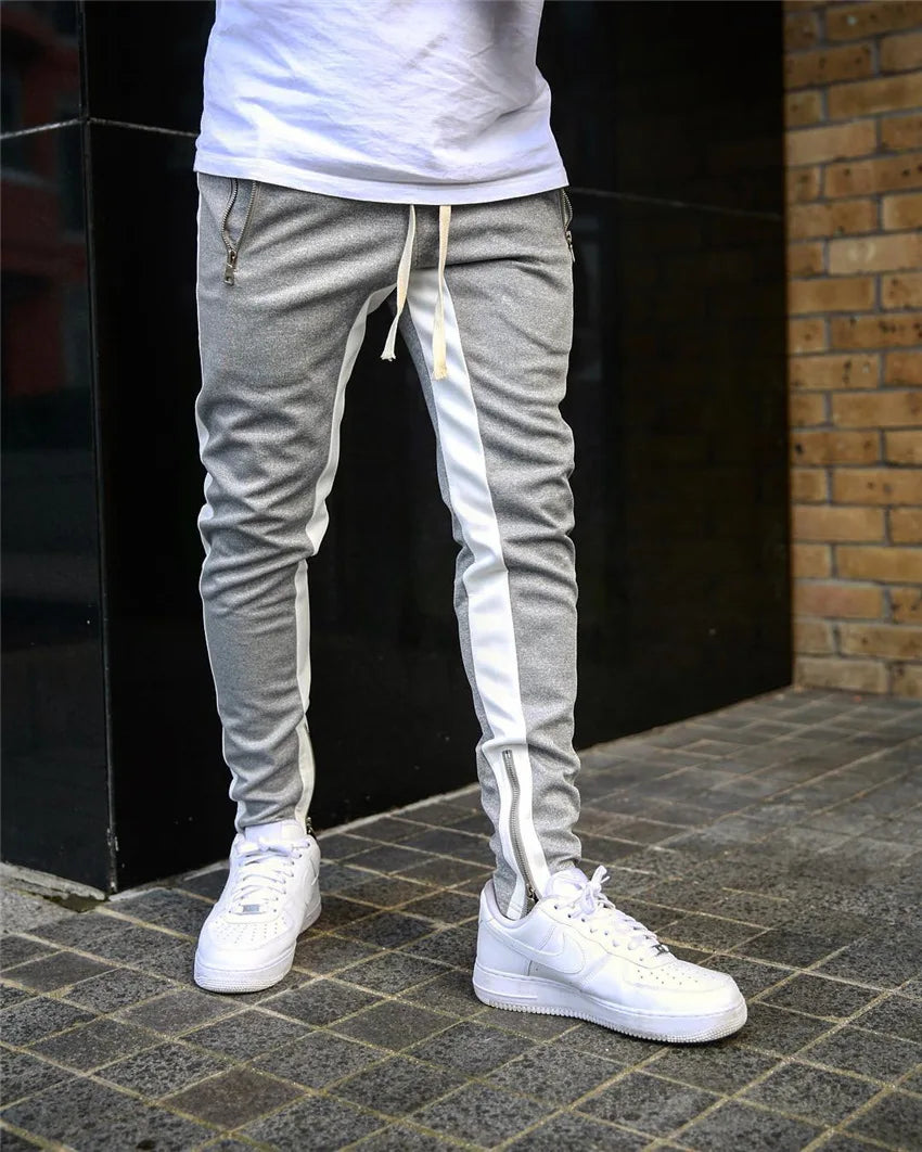 New Mens Casual Fashion Pants Sportswear Skinny Male Trousers Gyms Tracksuits Bottoms Hip Hop Streetwear Joggers Sweatpants K169
