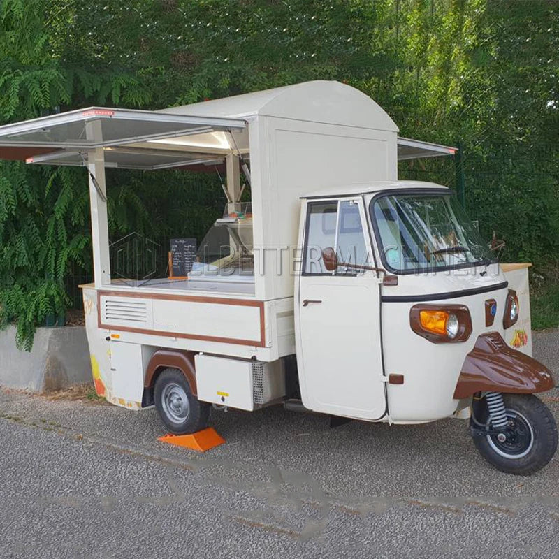 Allbetter Mobile Motorcycle Food Truck with Full Kitchen Coffee Kiosk Street Food Cart Tuk Tuk Beer Bar Food Truck for Sale