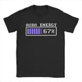 Funny Aura Energy at 67 Six Seven Genz Meme Slang T Shirt Men's Cotton Tops Retro  O-neck Short Sleeve