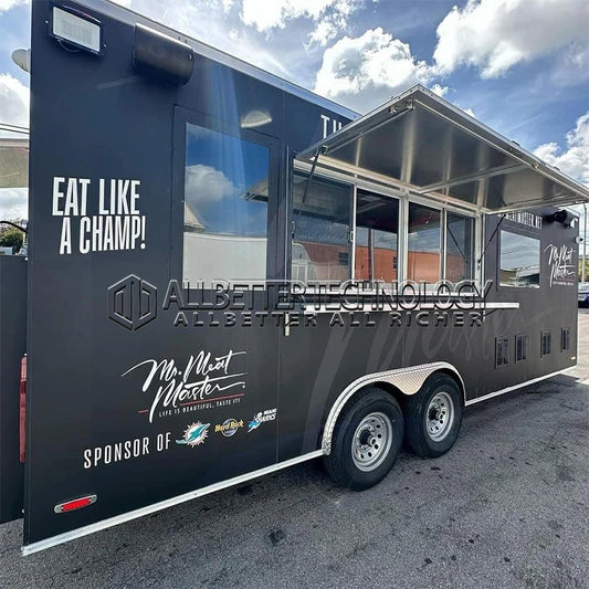 Allbetter 20ft Concession Food Trailer Mobile Food Truck Trailer Full Kitchen Bbq Pizza Fast Food Cart for Food Business