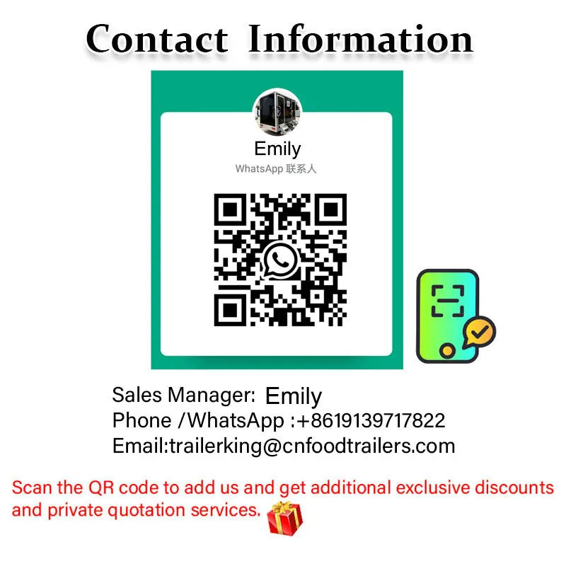 Custom Size Design Mobile Kitchen Food Truck Concession  Trailer USA Street Food Truck Pizza Fast Food Trailer Fully Equipped