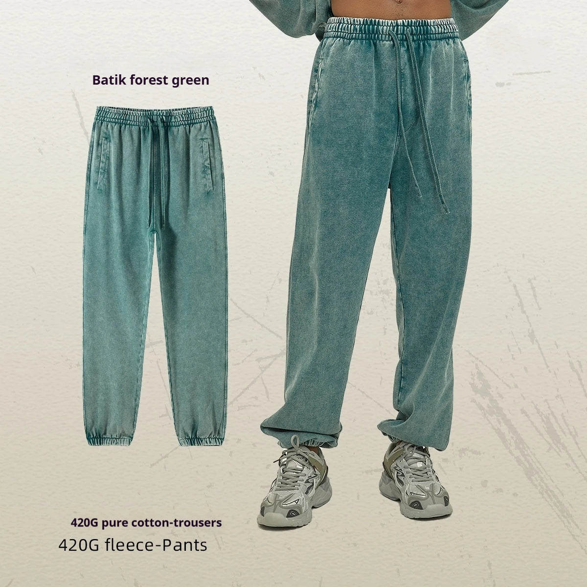 Sweatpants Joggers Women Men Vintage Wash Distressed Lightweight Round Hem Faded White Casual Pants Lounge Pants Comfy Trousers