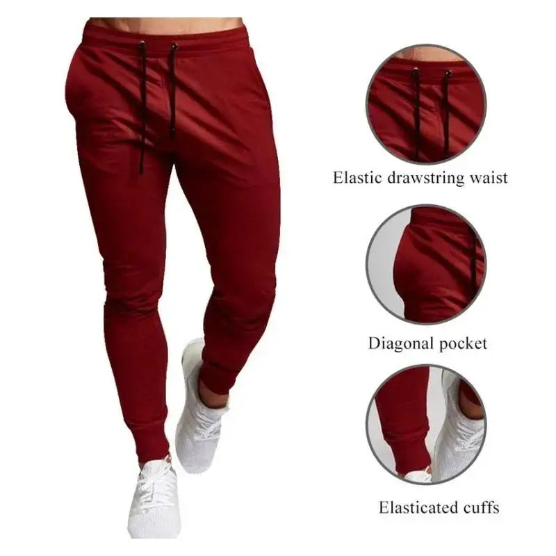 Casual Pants Men's Jogger Sweatpants Large Size Elastic Waist Sports Trousers Loose Fitness Clothes Spring Thin Section