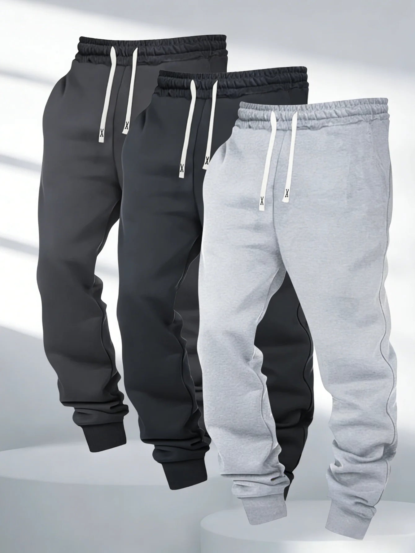 Three-Piece Clothing Men Autumn Men's Casual Pants Male Baggy 2026 Black Sweatpants Sports Elastic Waist Man Y2k Sweatpants Long