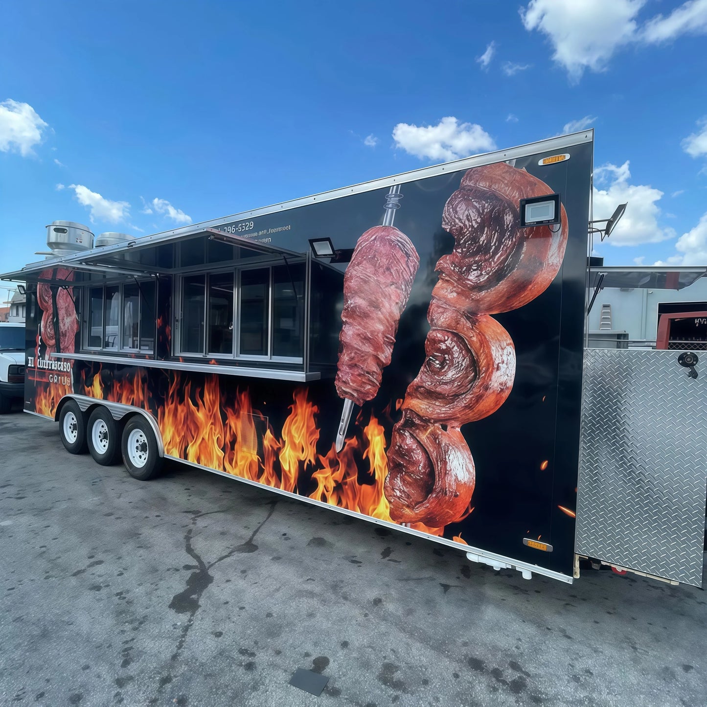Food Truck Trailer Hot Dog Pizza BBQ Outdoor Food Cart Mobile Food Shop with Full Kitchen Equipment in Sale