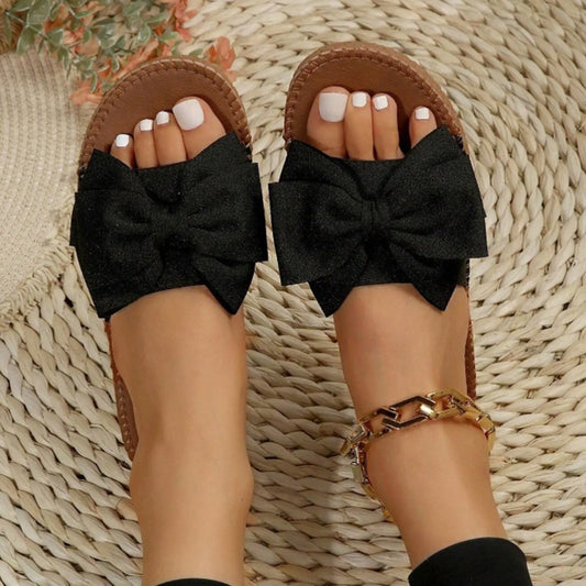 Women'S Casual Summer Sandals With Big Bowknot