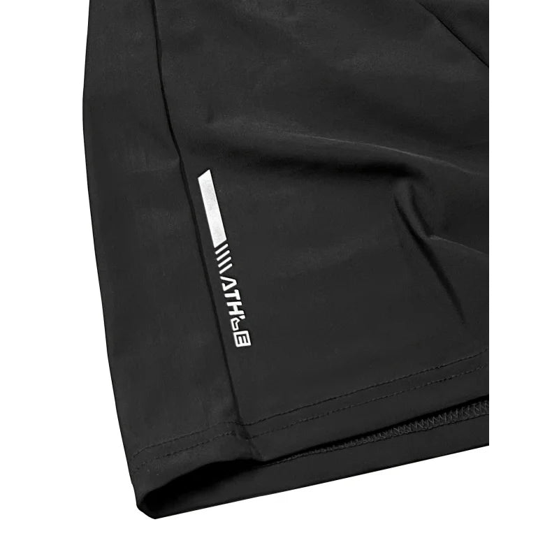 Men's Summer Stretch Sports Capri Pants Lightweight And Breathable Fitness Running Pants Essentials Shorts Man Y2k Elegant Black