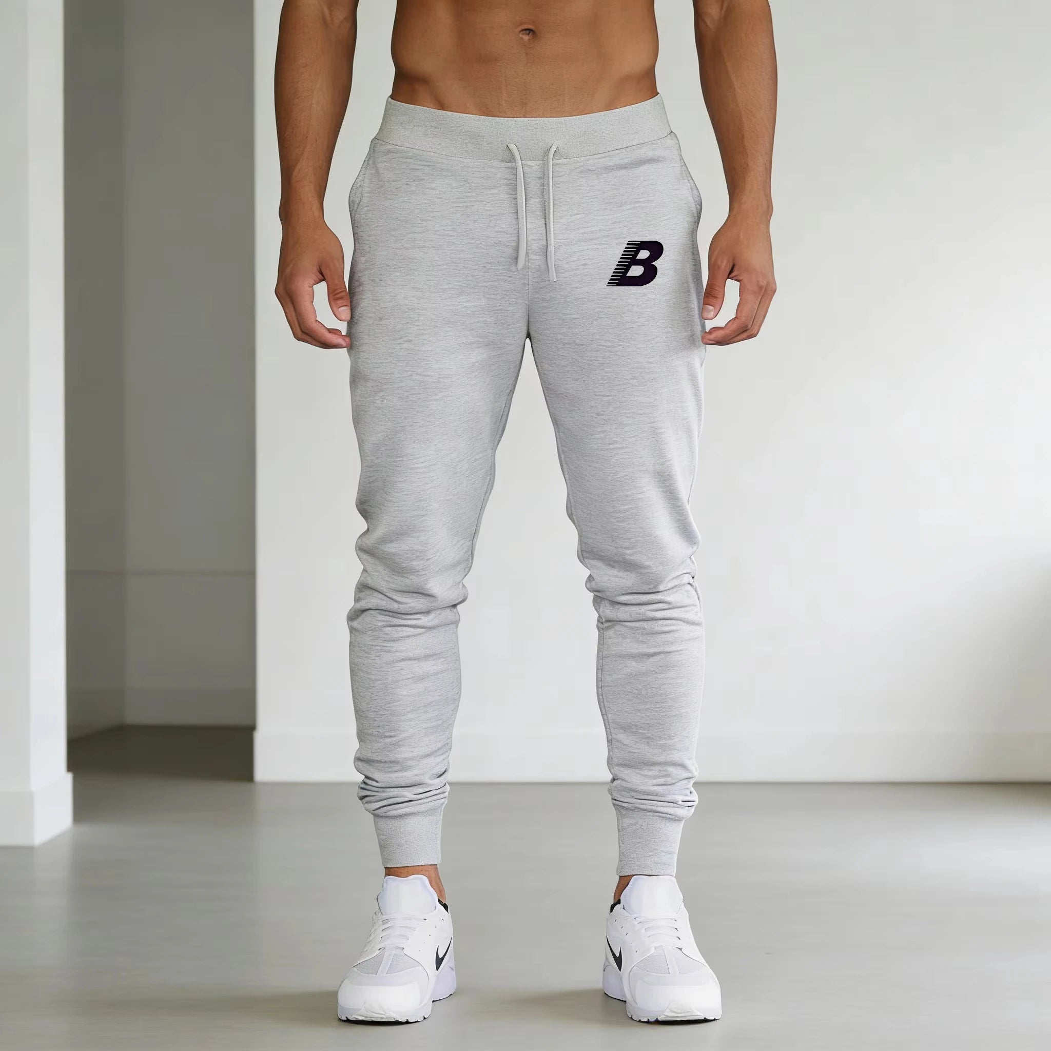 Letter B print Casual Sports Pants Running Workout Jogging Long Pants Gym Sport Trousers for Men Jogger Sweatpants men pants