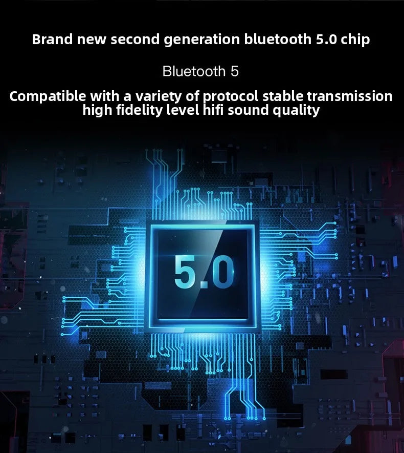 Wireless Headsets Foldable Bluetooth Earphones Noise Reduction Sports Headsets With HD Mic Gaming Headphones Bass Headsets