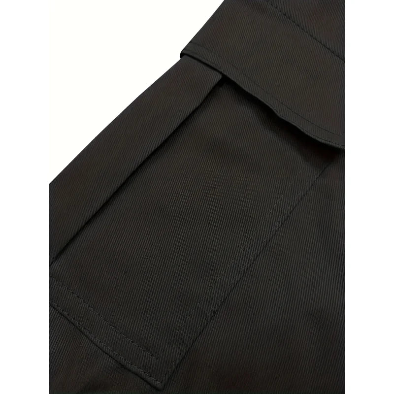 3pcs Tactical Shorts Short Gym Man Men's Cargo Pants  Casual Loose Large Pockets Letter Print Short-fitting Jeans