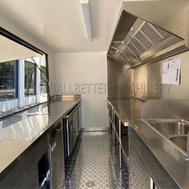 Allbetter Best Quality Food Trailer Street Fast Food Trucks Street Mobile Food Trailer with Full Kitchen Equipments