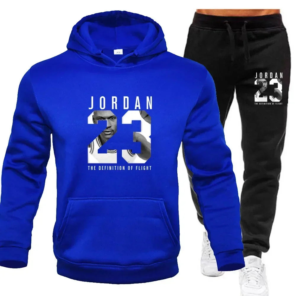 The sweatshirt hoodie is a men's set for Spring 2025 and a women's set for women's sportswear featuring a hoodie and sweatpants