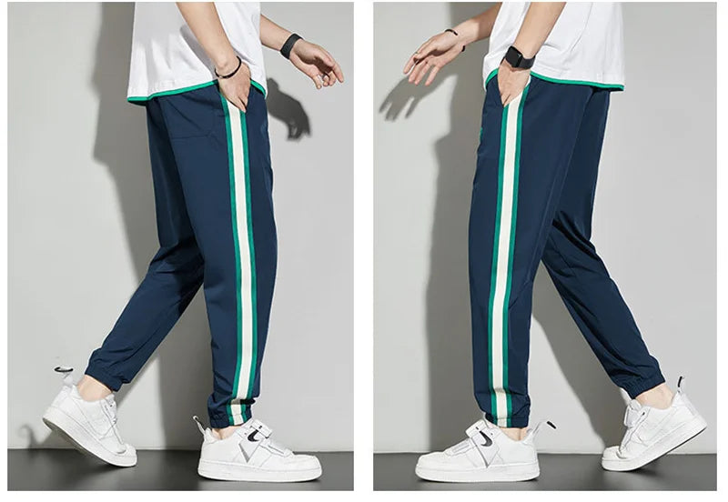 Joggers Streetwear Casual Side Stripe Pants Mens Fitness Sportswear Bottoms Loose Sweatpants Gyms Trousers Track pantalones