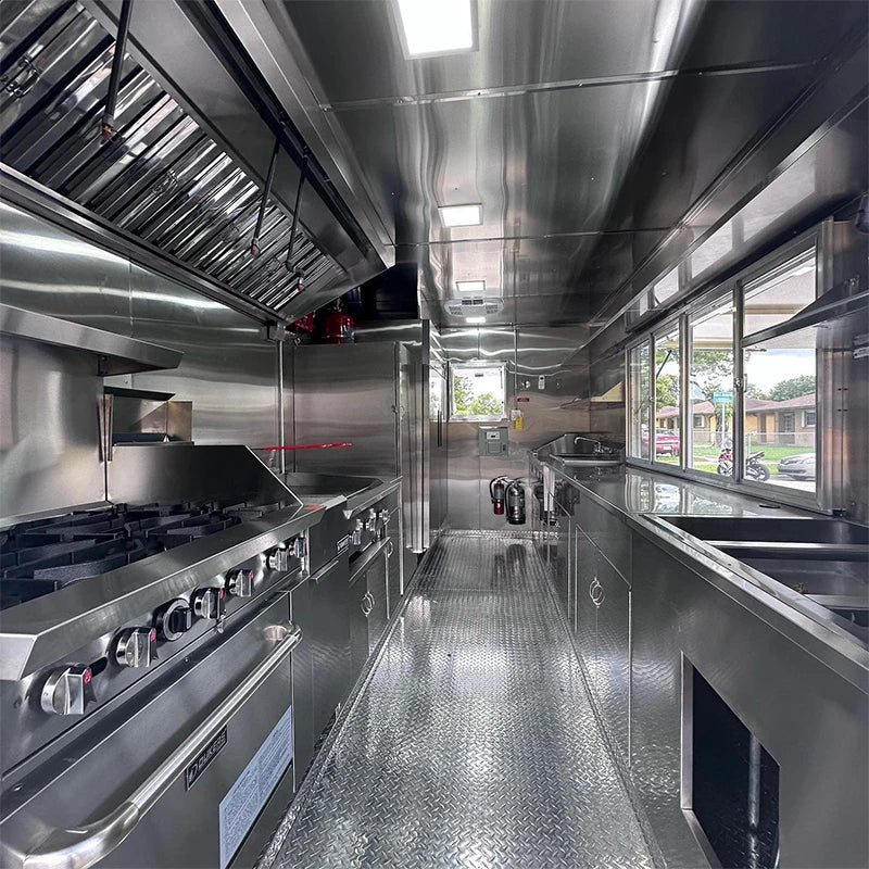 Allbetter 20ft Concession Food Trailer Mobile Food Truck Trailer Full Kitchen Bbq Pizza Fast Food Cart for Food Business