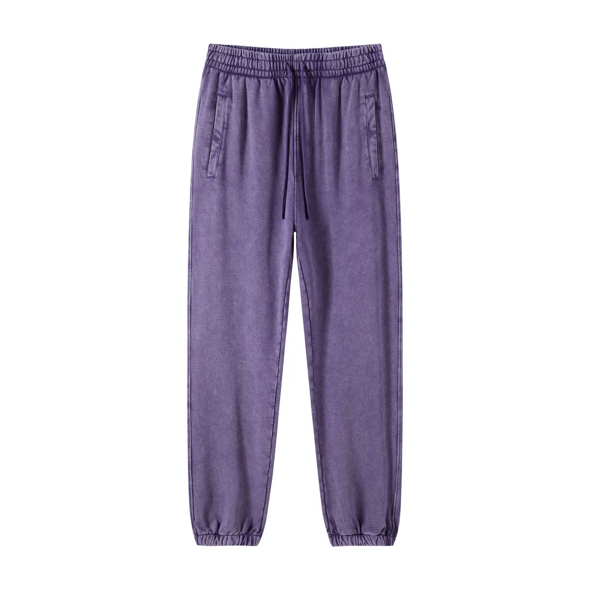 Sweatpants Joggers Women Men Vintage Wash Distressed Lightweight Round Hem Faded White Casual Pants Lounge Pants Comfy Trousers