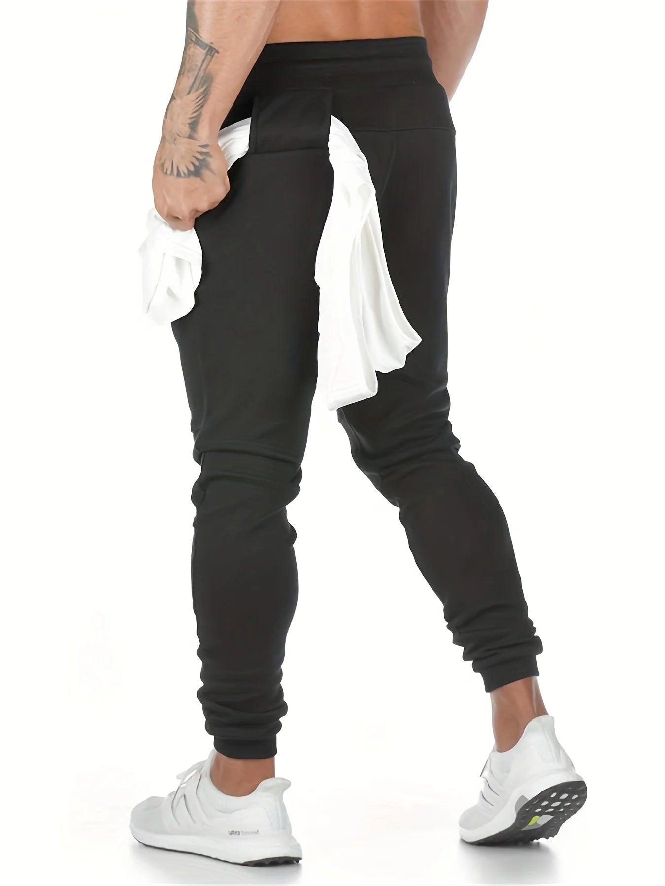 2026 Plus Size Men Gym Jogger Pants Breathable Hiking Jogging Runing Stretch Exercise Running Sweatpants Zipper Pocket Pants