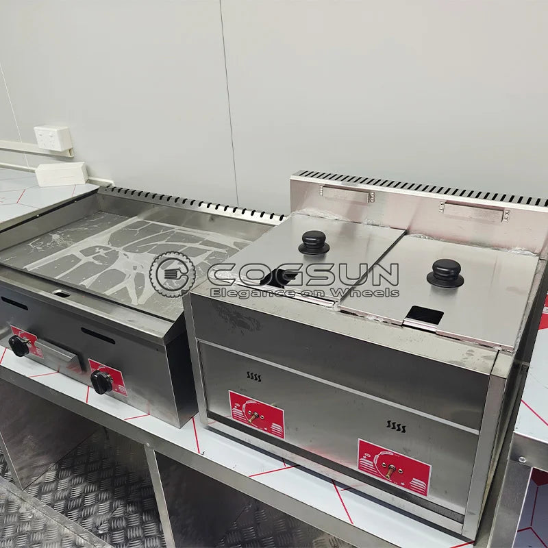 Stainless Steel BBQ Food Truck with Full Kitchen Designed for High Volume Cooking