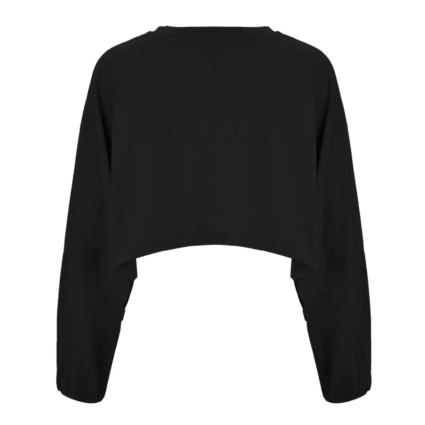 New Fashion Cropped Top Women'S Crew Neck Loose Short Sport Base T Shirt Long Sleeve Plus Size Blouse Womens Streetwear Fitted