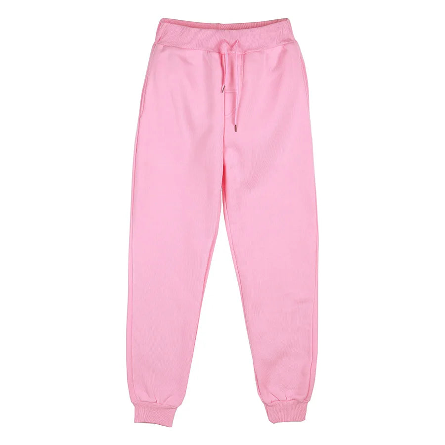 New Joggers Sweatpants Men and Women Elastic Waist Lose Casual Trousers white beige pink yellow Hip Hop Mens Sweat Pants