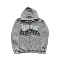 Zipper hooded sweatshirt with retro American letters and stars suitable for men and women Y2K jacket autumn d winter cardigan